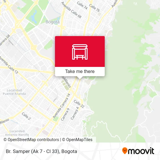 Br. Samper (Ak 7 - Cl 33) map