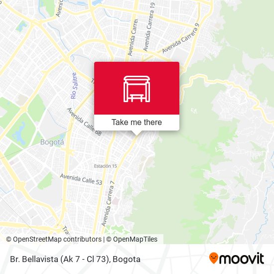 Br. Bellavista (Ak 7 - Cl 73) map