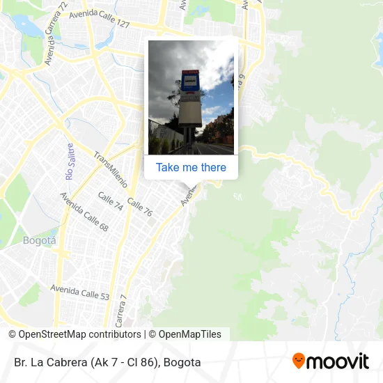 Br. La Cabrera (Ak 7 - Cl 86) map