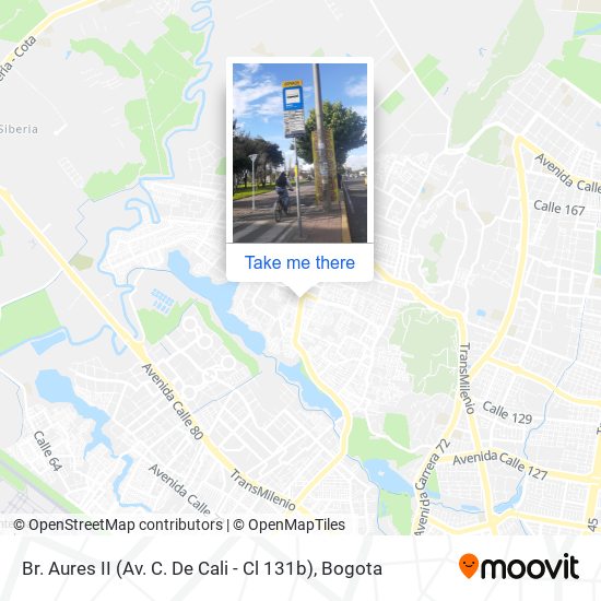 Br. Aures II (Av. C. De Cali - Cl 131b) map