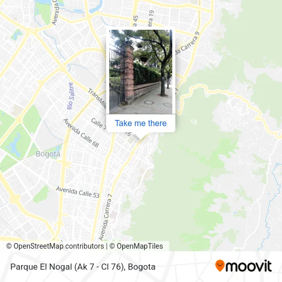 Mapa de Parque El Nogal (Ak 7 - Cl 76)