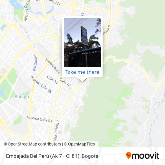 Mapa de Embajada Del Perú (Ak 7 - Cl 81)