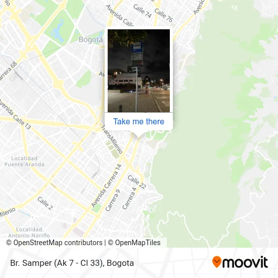 Br. Samper (Ak 7 - Cl 33) map