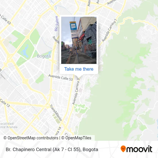 Br. Chapinero Central (Ak 7 - Cl 55) map