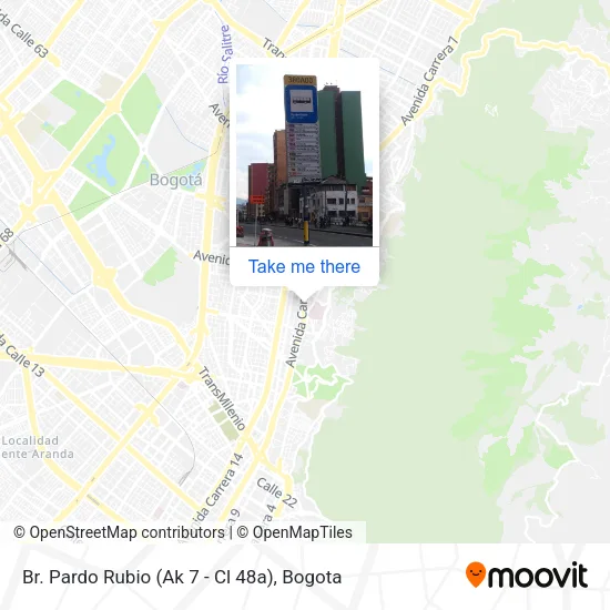 Mapa de Br. Pardo Rubio (Ak 7 - Cl 48a)