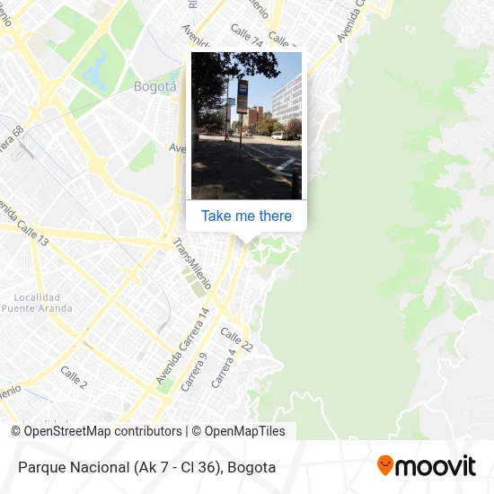 Parque Nacional (Ak 7 - Cl 36) map