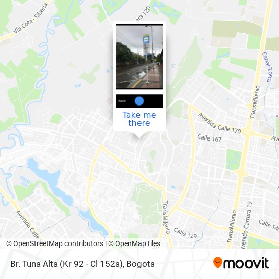 Mapa de Br. Tuna Alta (Kr 92 - Cl 152a)