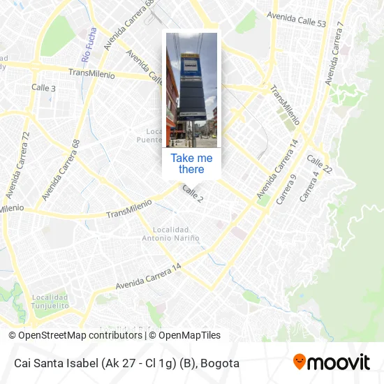 Mapa de Cai Santa Isabel (Ak 27 - Cl 1g) (B)