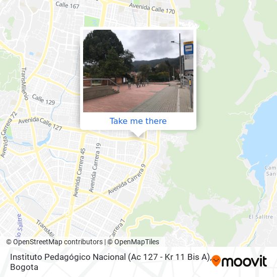 Mapa de Instituto Pedagógico Nacional (Ac 127 - Kr 11 Bis A)