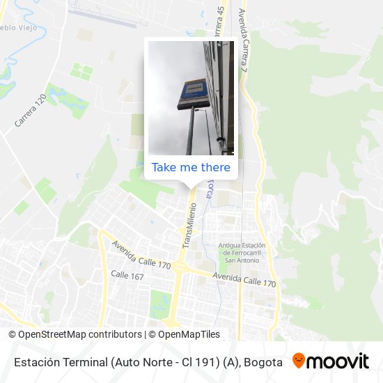 Estación Terminal (Auto Norte - Cl 191) (A) map