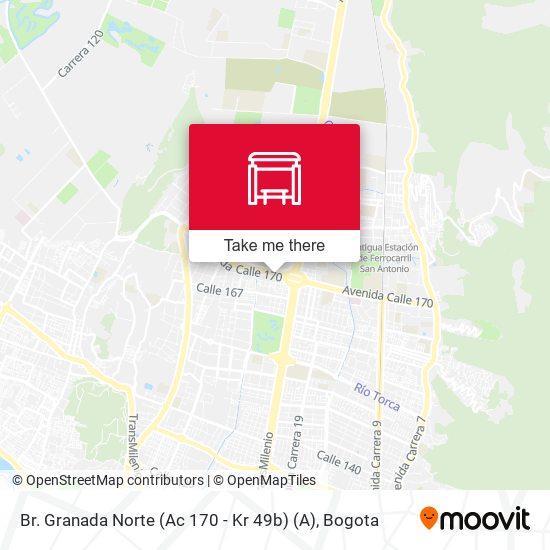 Br. Granada Norte (Ac 170 - Kr 49b) (A) map