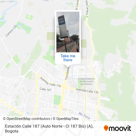 Estación Calle 187 (Auto Norte - Cl 187 Bis) (A) map