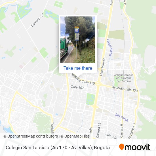 Mapa de Colegio San Tarsicio (Ac 170 - Av. Villas)