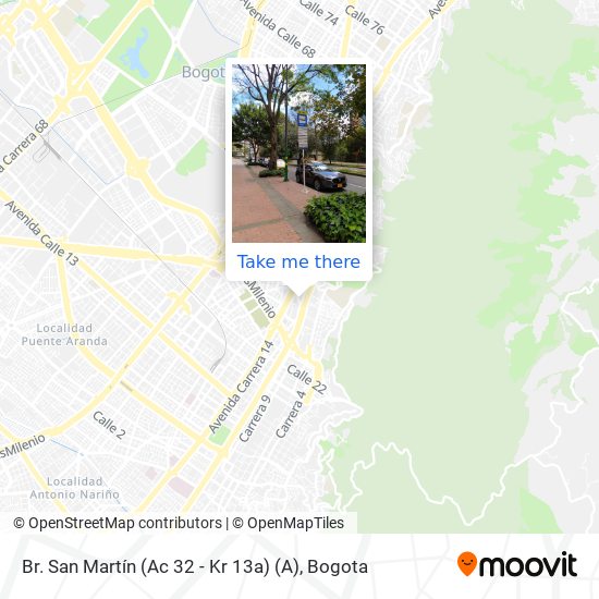 Mapa de Br. San Martín (Ac 32 - Kr 13a) (A)