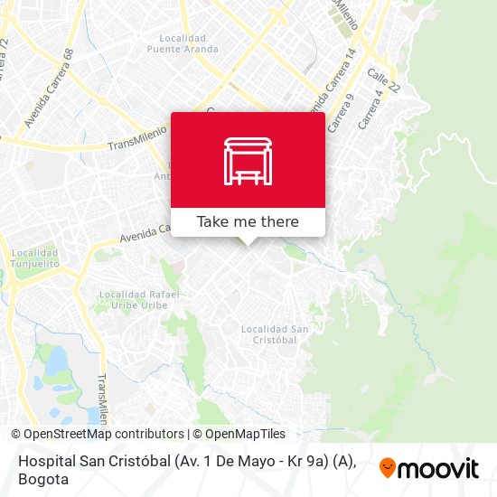 Hospital San Cristóbal (Av. 1 De Mayo - Kr 9a) (A) map