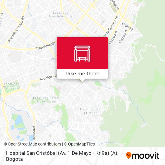 Mapa de Hospital San Cristóbal (Av. 1 De Mayo - Kr 9a) (A)