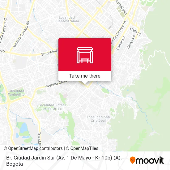Mapa de Br. Ciudad Jardín Sur (Av. 1 De Mayo - Kr 10b) (A)