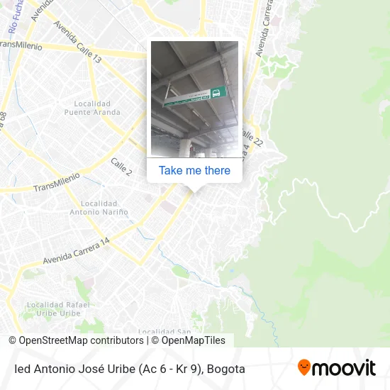 Mapa de Ied Antonio José Uribe (Ac 6 - Kr 9)