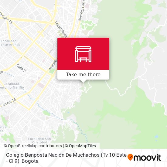 Mapa de Colegio Benposta Nación De Muchachos (Tv 10 Este - Cl 9)