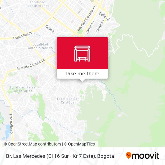 Mapa de Br. Las Mercedes (Cl 16 Sur - Kr 7 Este)