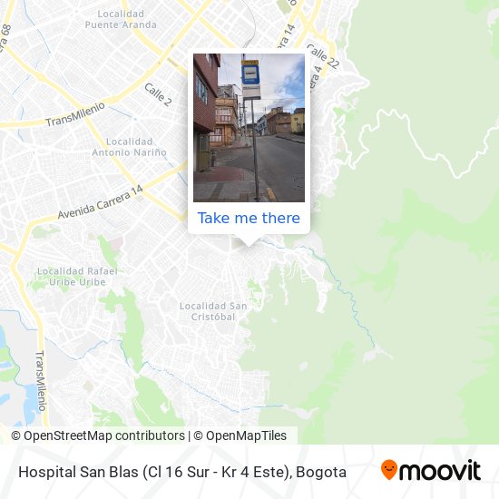 Mapa de Hospital San Blas (Cl 16 Sur - Kr 4 Este)