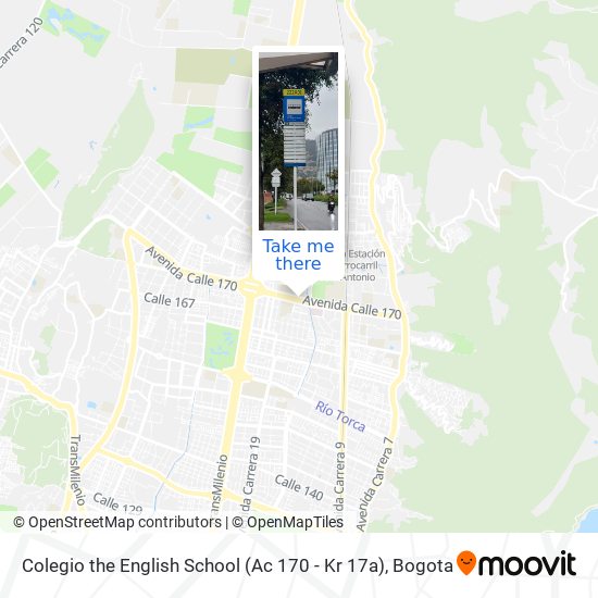 Mapa de Colegio the English School (Ac 170 - Kr 17a)