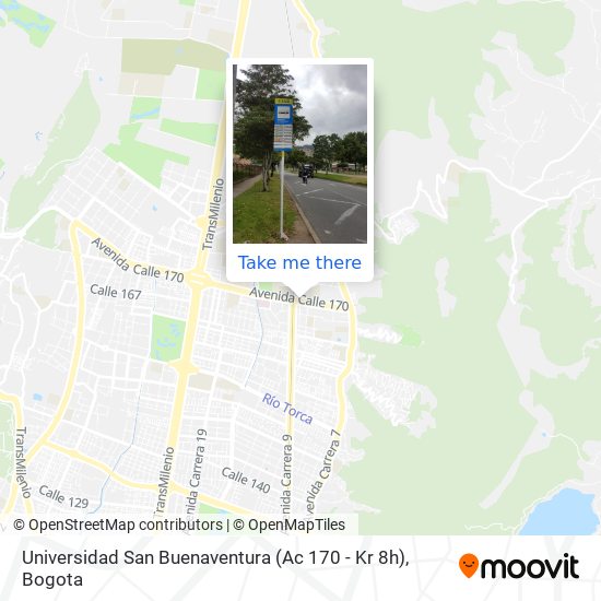 Universidad San Buenaventura (Ac 170 - Kr 8h) map