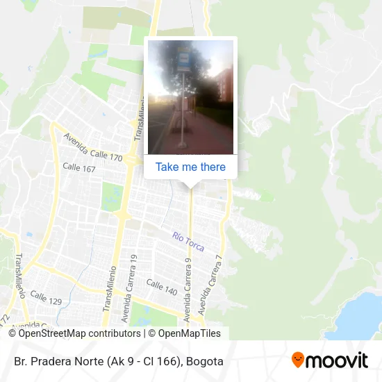 Mapa de Br. Pradera Norte (Ak 9 - Cl 166)
