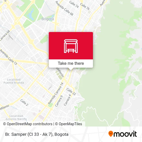 Br. Samper (Cl 33 - Ak 7) map