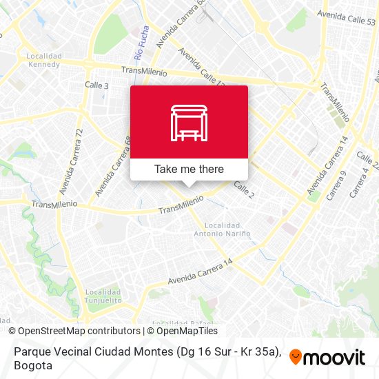 Mapa de Parque Vecinal Ciudad Montes (Dg 16 Sur - Kr 35a)