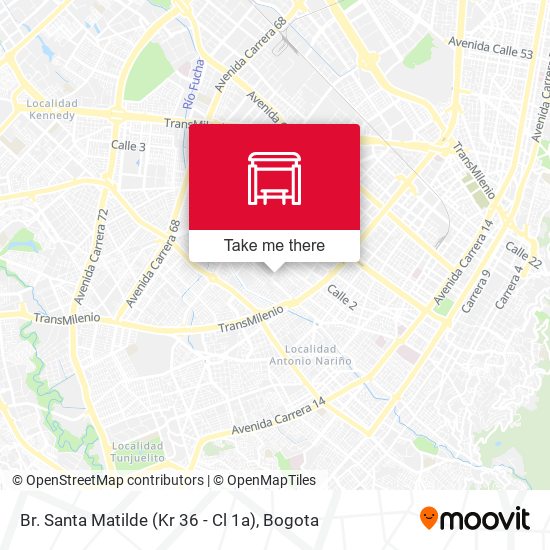 Br. Santa Matilde (Kr 36 - Cl 1a) map