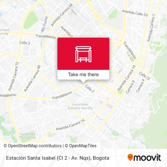 Mapa de Estación Santa Isabel (Cl 2 - Av. Nqs)