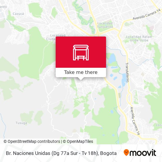 Mapa de Br. Naciones Unidas (Dg 77a Sur - Tv 18h)