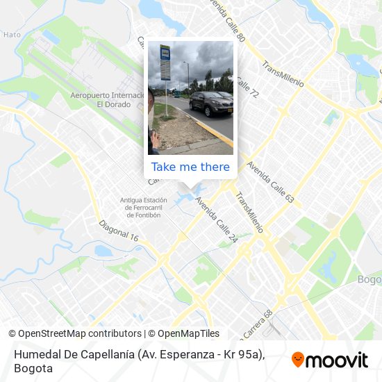 Mapa de Humedal De Capellanía (Av. Esperanza - Kr 95a)