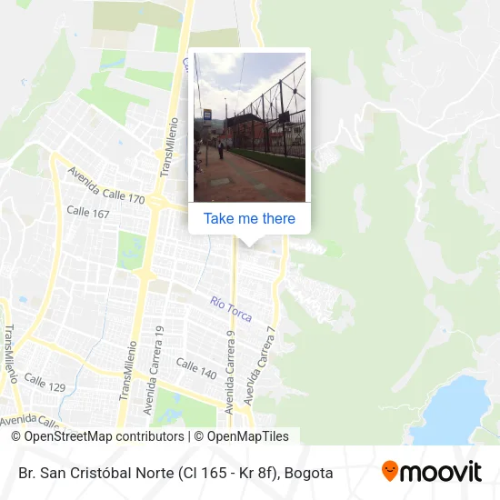 Mapa de Br. San Cristóbal Norte (Cl 165 - Kr 8f)