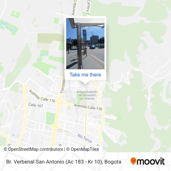 Mapa de Br. Verbenal San Antonio (Ac 183 - Kr 10)