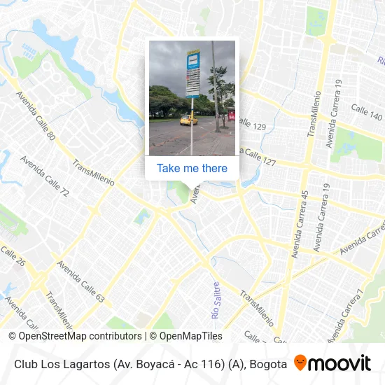 Mapa de Club Los Lagartos (Av. Boyacá - Ac 116) (A)