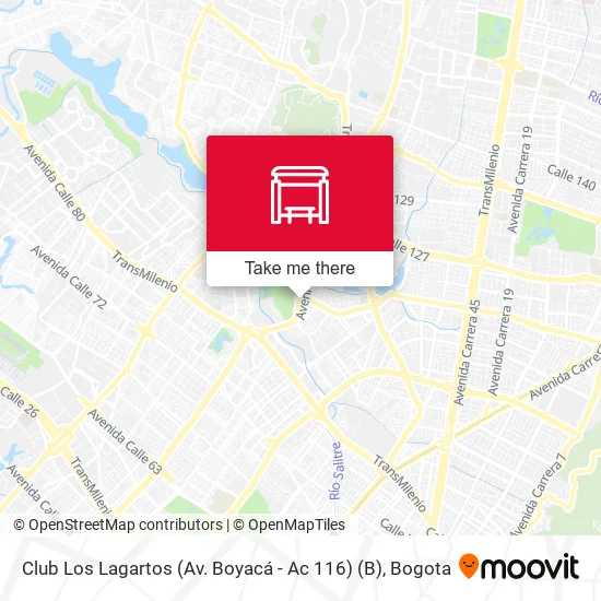 Mapa de Club Los Lagartos (Av. Boyacá - Ac 116) (B)