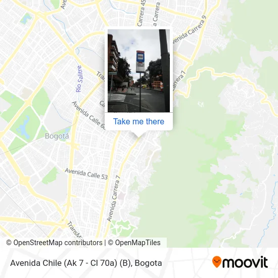 Avenida Chile (Ak 7 - Cl 70a) (B) map