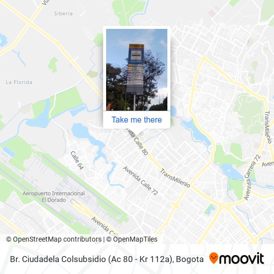 Mapa de Br. Ciudadela Colsubsidio (Ac 80 - Kr 112a)