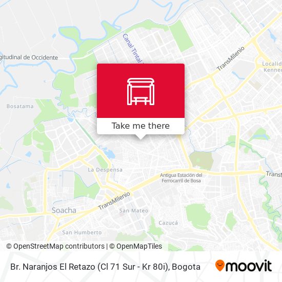 Mapa de Br. Naranjos El Retazo (Cl 71 Sur - Kr 80i)
