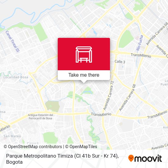 Mapa de Parque Metropolitano Timiza (Cl 41b Sur - Kr 74)