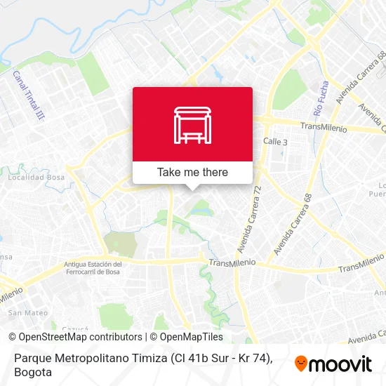 Parque Metropolitano Timiza (Cl 41b Sur - Kr 74) map