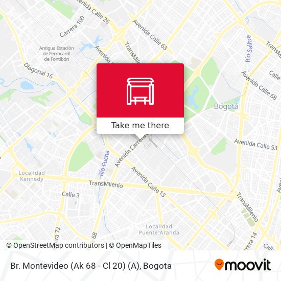 Mapa de Br. Montevideo (Ak 68 - Cl 20) (A)