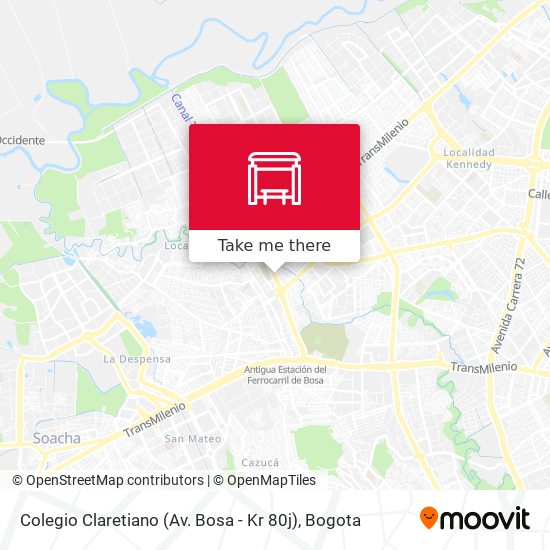 Mapa de Colegio Claretiano (Av. Bosa - Kr 80j)
