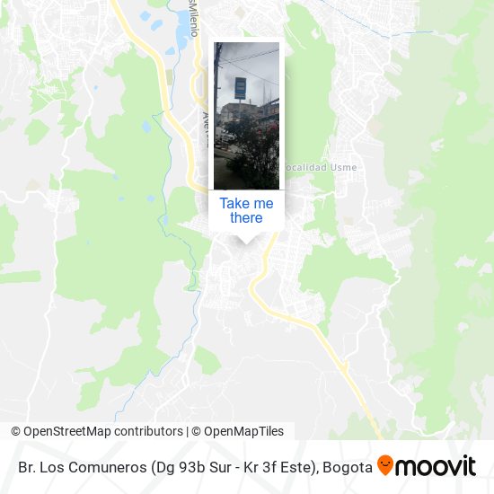 Mapa de Br. Los Comuneros (Dg 93b Sur - Kr 3f Este)