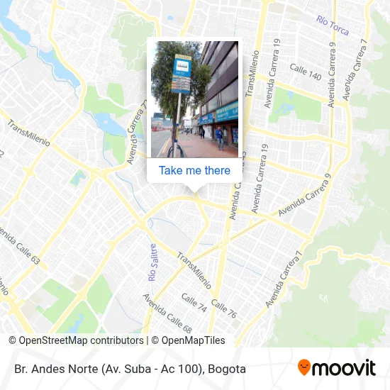 Br. Andes Norte (Av. Suba - Ac 100) map
