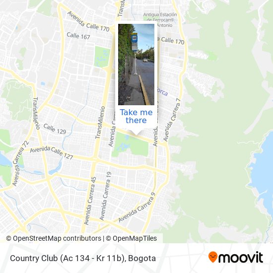 Mapa de Country Club (Ac 134 - Kr 11b)