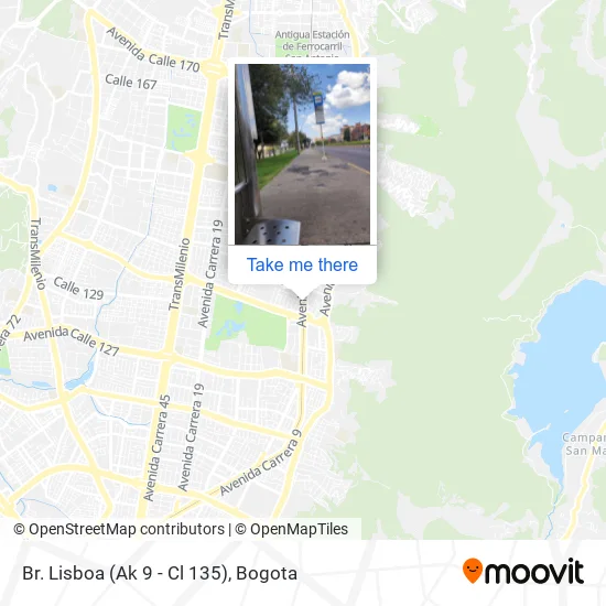 Br. Lisboa (Ak 9 - Cl 135) map