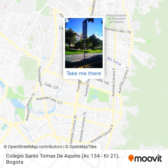 Mapa de Colegio Santo Tomas De Aquino (Ac 134 - Kr 21)